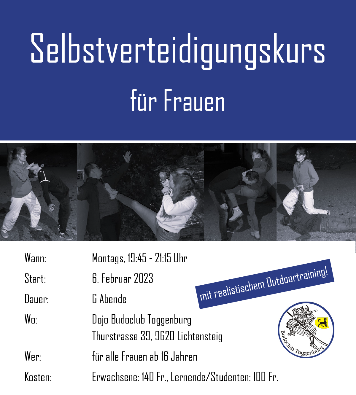 Selbstverteidigungskurs für Frauen 2023
